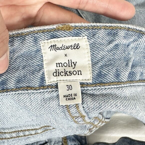 Madewell x Molly Dickson Cutout Baggy Straight Jeans 30 Edgy Designer Denim - Picture 12 of 14